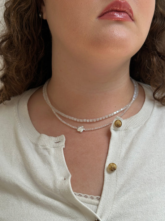 Sea foam & Stardust Necklace