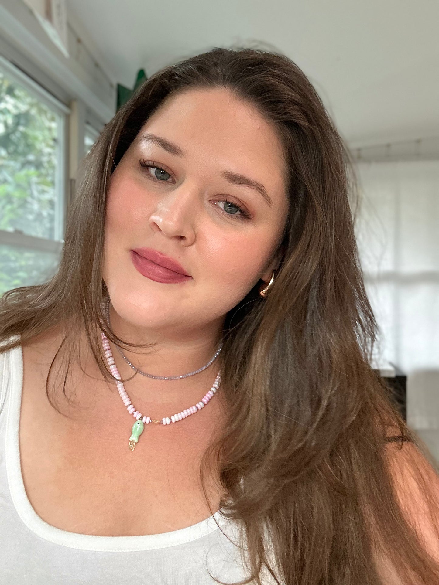 Swimming Star necklace (pink)