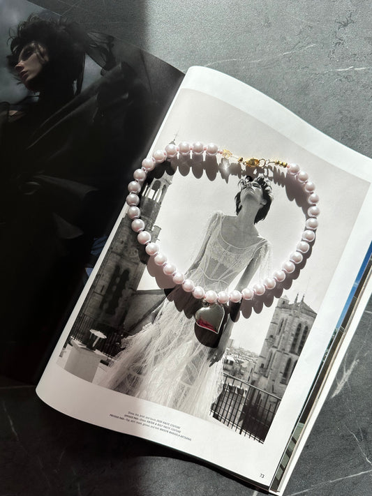 Silver Cœur D’amour in perle lavande