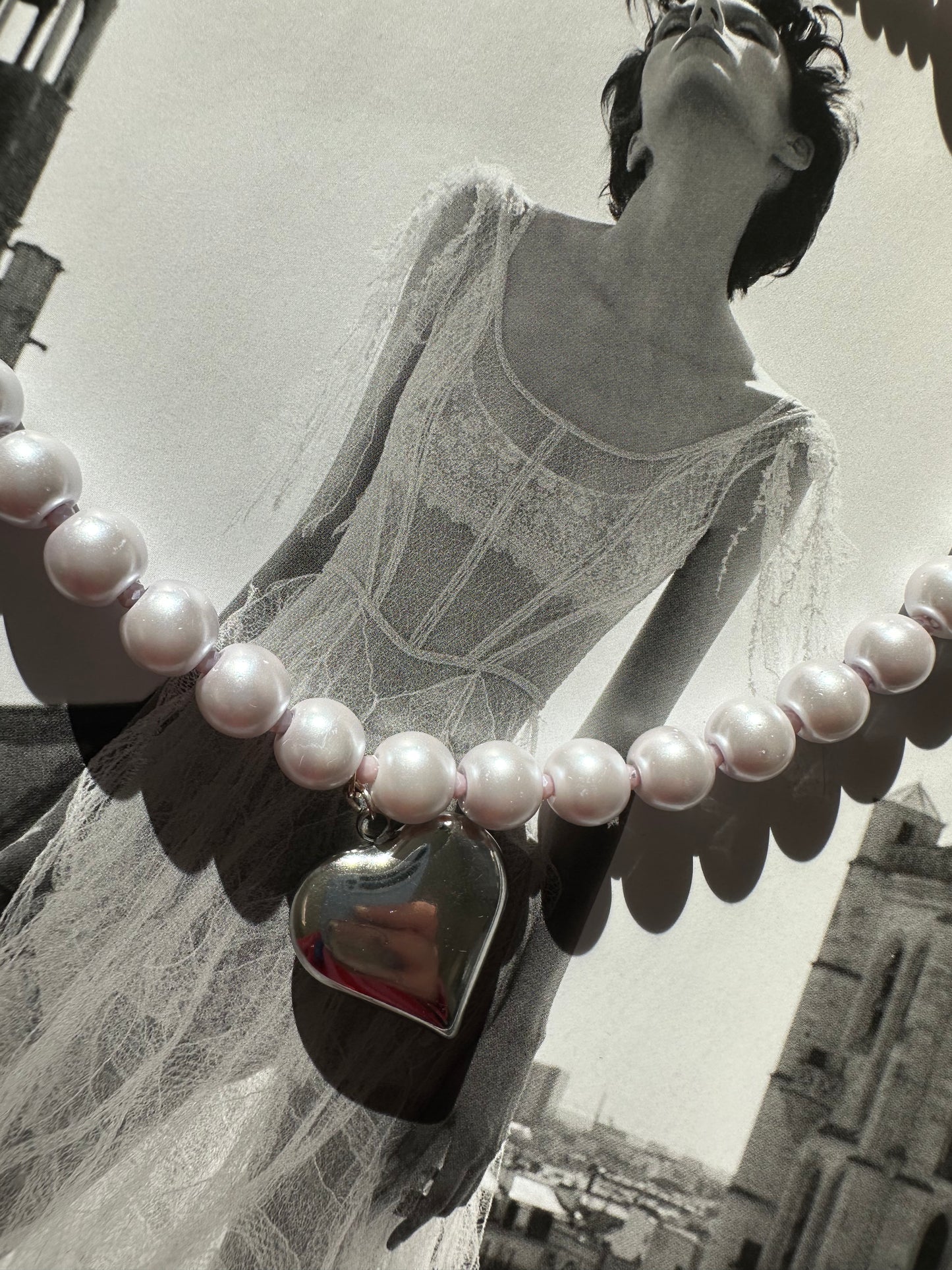 Silver Cœur D’amour in perle lavande